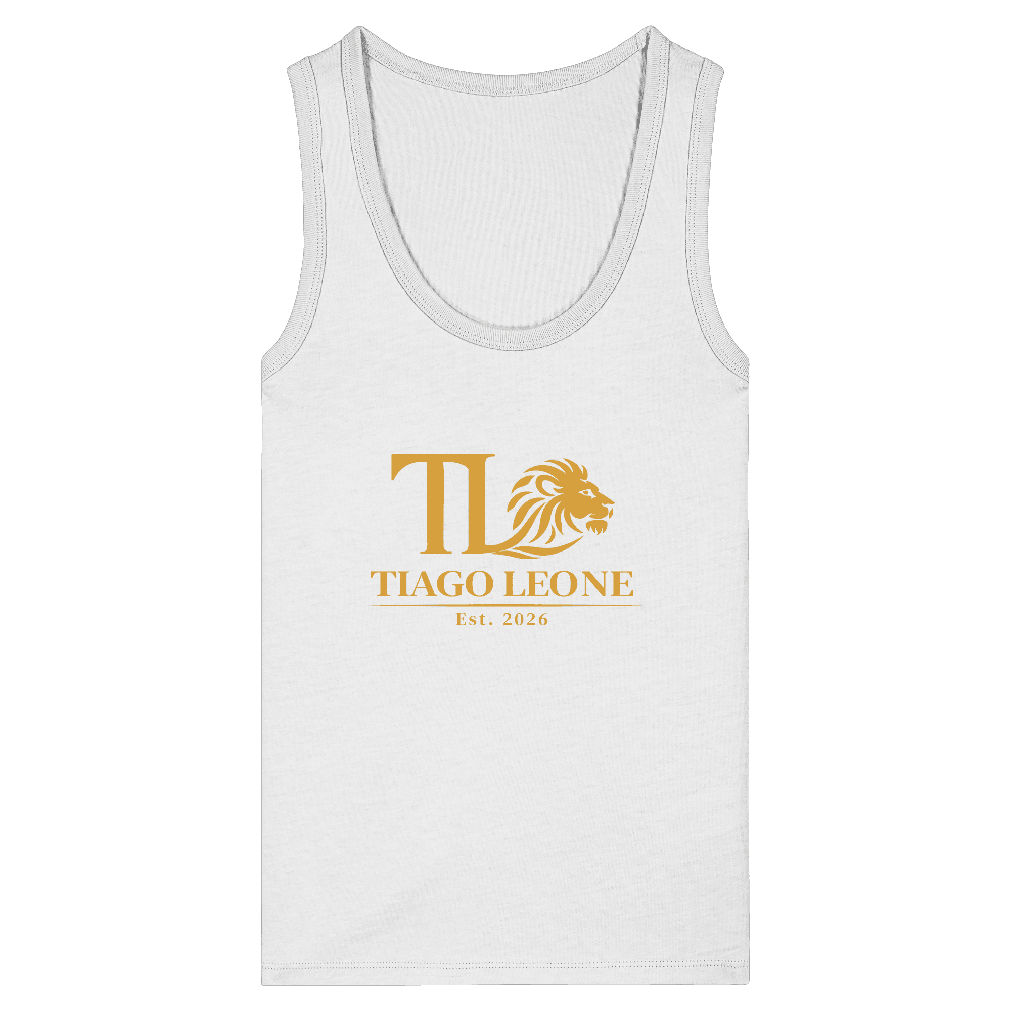 TIAGO LEONE Womens Organic Fitted Tank Top White